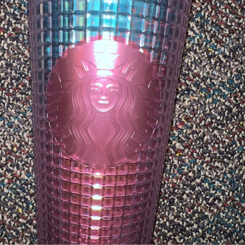STARBUCKS PINK BLUE DISCO COLOR SHUFT 2021 TUMBLER. 24 oz (F) - Picture 2 of 6